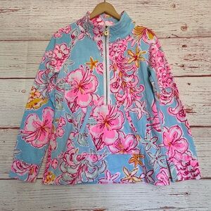 Lilly Pulitzer Skipper Popover Top in Breakwater Blue Lolita Sz S